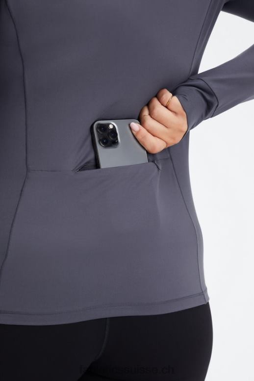 femmes couche intermédiaire à demi-zip phoenix B0B6R2582 étain Fabletics
