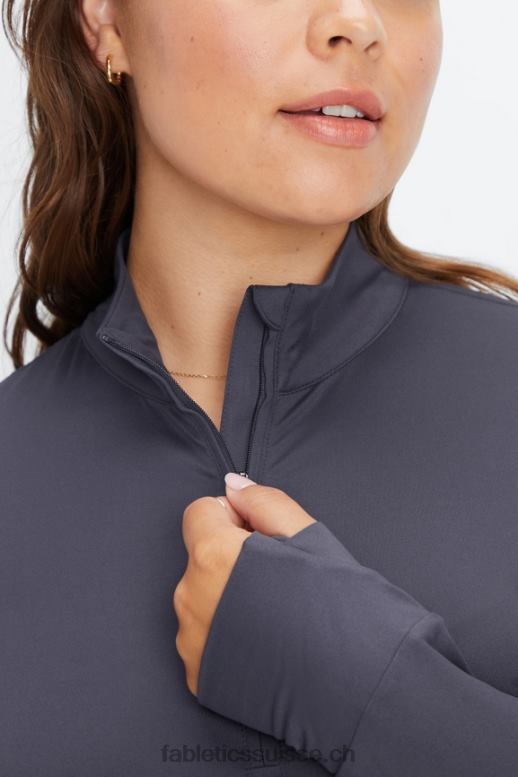 femmes couche intermédiaire à demi-zip phoenix B0B6R2582 étain Fabletics