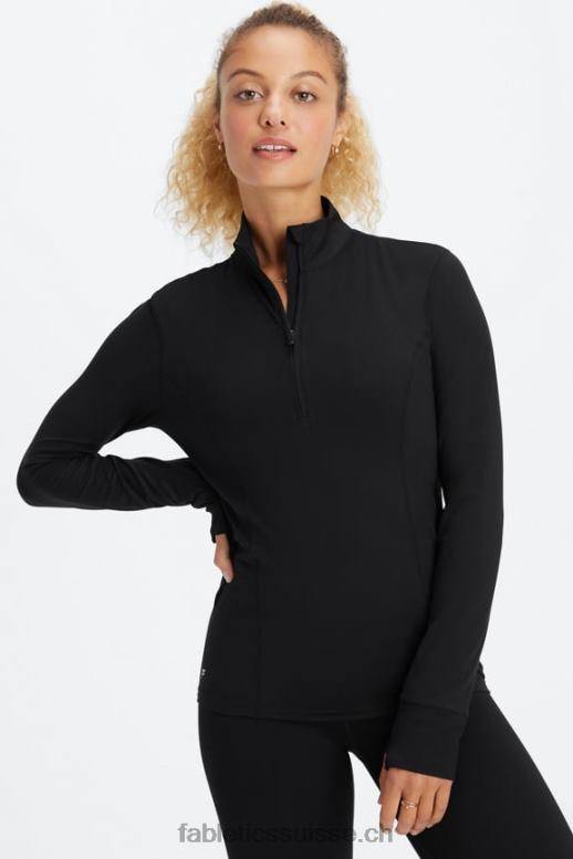 femmes couche intermédiaire à demi-zip phoenix B0B6R2583 noir Fabletics