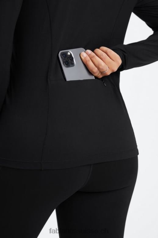 femmes couche intermédiaire à demi-zip phoenix B0B6R2583 noir Fabletics
