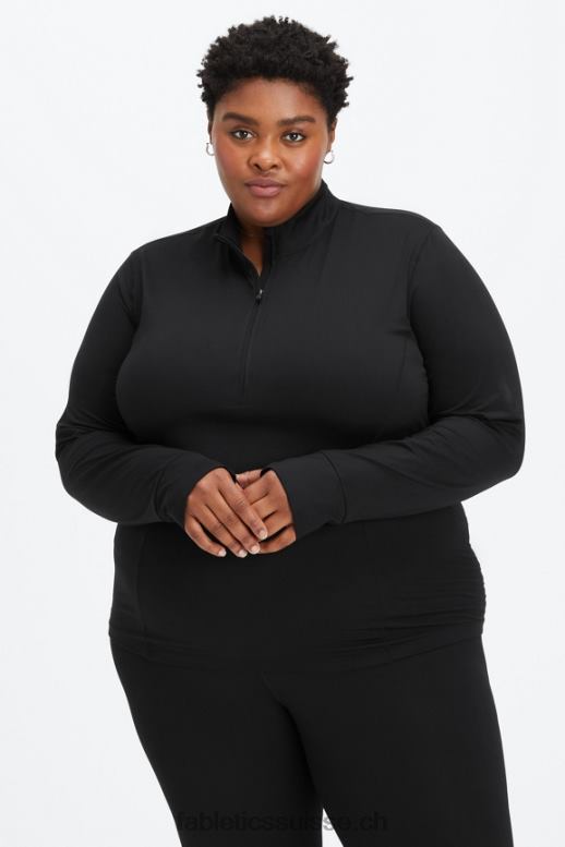 femmes couche intermédiaire à demi-zip phoenix B0B6R2584 noir Fabletics