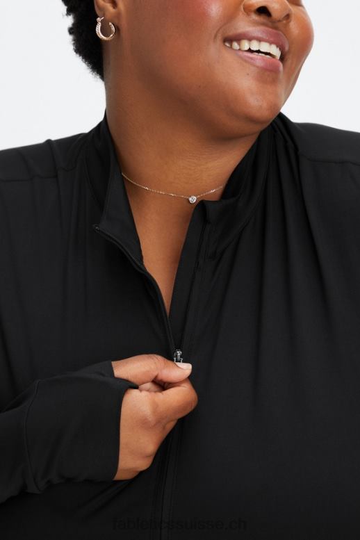femmes couche intermédiaire à demi-zip phoenix B0B6R2584 noir Fabletics