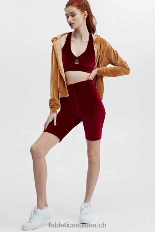femmes donna sweat à capuche en velours B0B6R2505 miel léger Fabletics