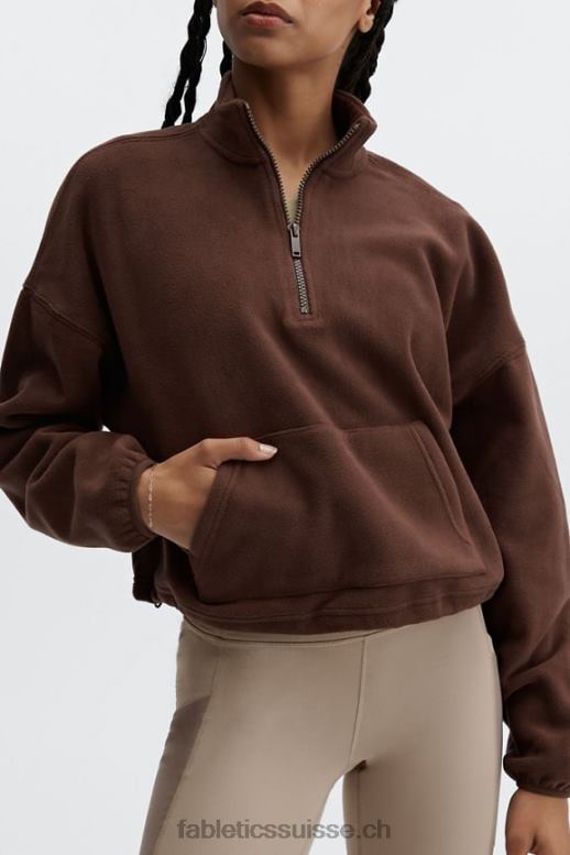 femmes polaire rayne 1/4 zip B0B6R2511 Café Chicorée Fabletics