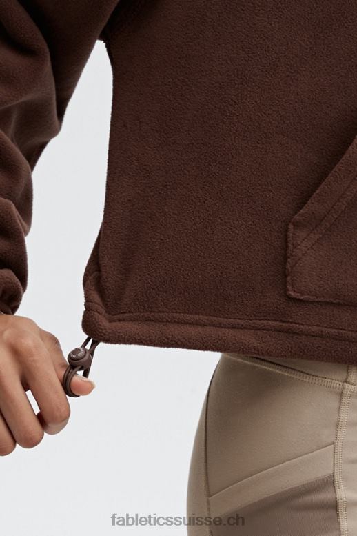 femmes polaire rayne 1/4 zip B0B6R2511 Café Chicorée Fabletics