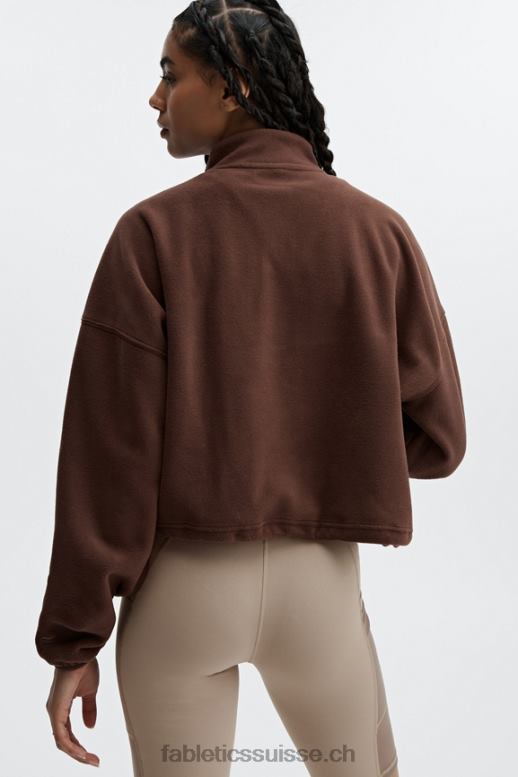 femmes polaire rayne 1/4 zip B0B6R2511 Café Chicorée Fabletics