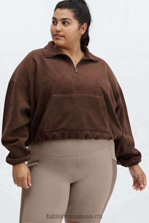 femmes polaire rayne 1/4 zip B0B6R2512 Café Chicorée Fabletics