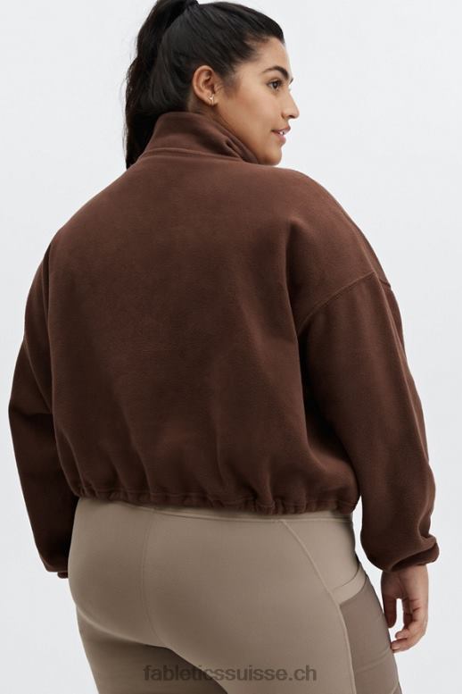 femmes polaire rayne 1/4 zip B0B6R2512 Café Chicorée Fabletics