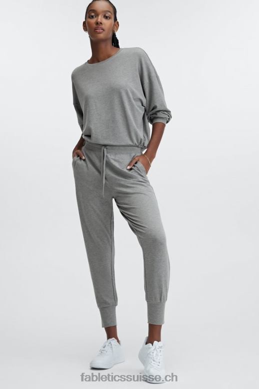 femmes pull cintré de luxe B0B6R2427 bruyère anthracite Fabletics