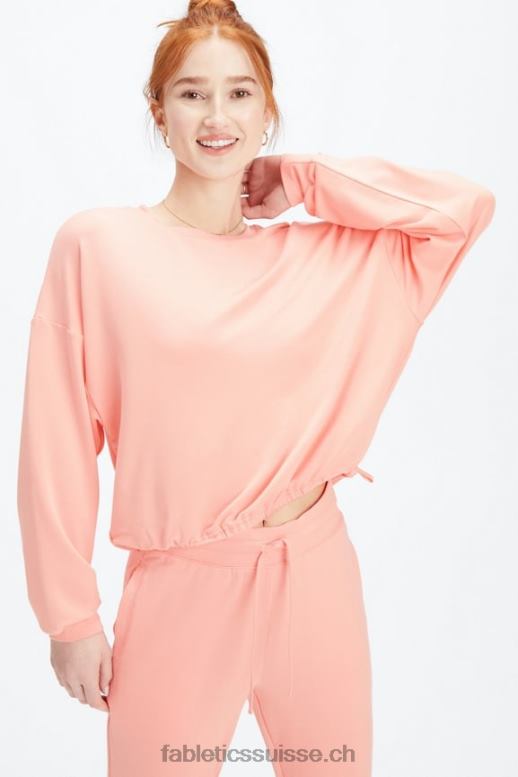 femmes pull cintré de luxe B0B6R2428 poussière rose Fabletics