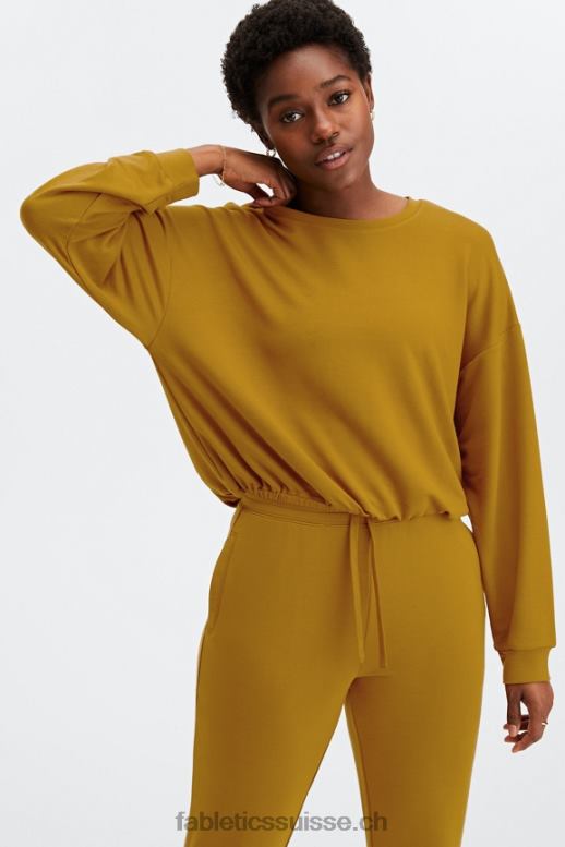 femmes pull cintré de luxe B0B6R2430 bronze foncé Fabletics