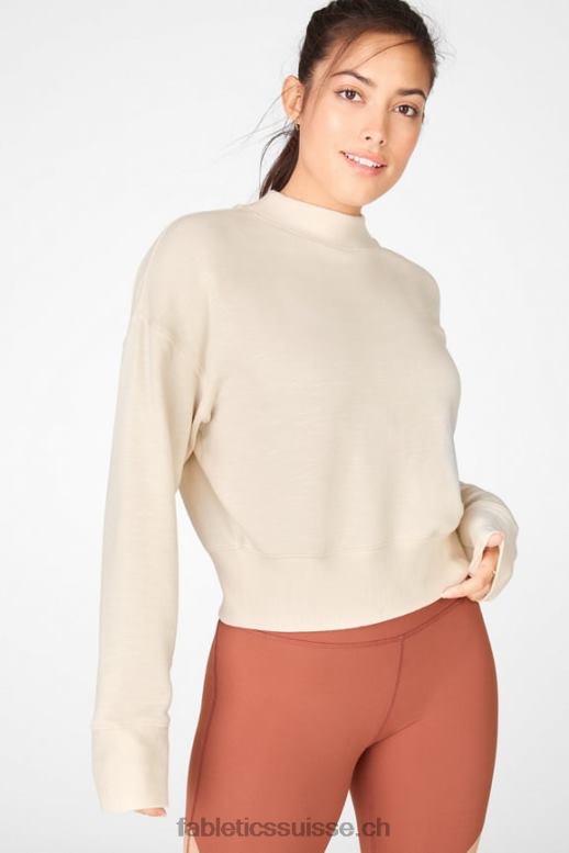 femmes pull à manches longues luna B0B6R2548 latté Fabletics
