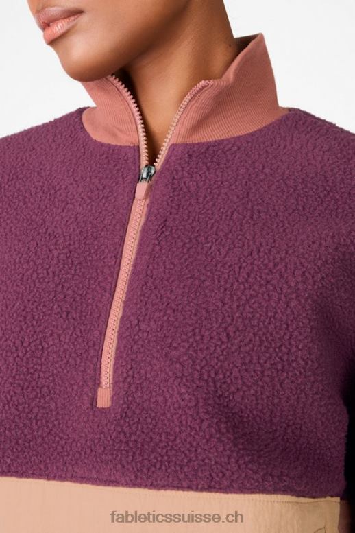 femmes pull polaire mallory B0B6R2555 bordeaux/acajou/driftscape Fabletics