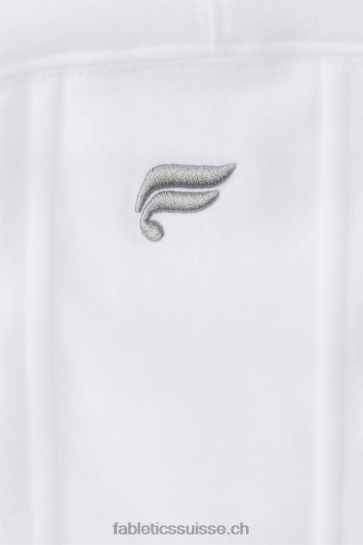 femmes sweat asymétrique en polaire forever B0B6R2461 blanc classique/gris minéral Fabletics