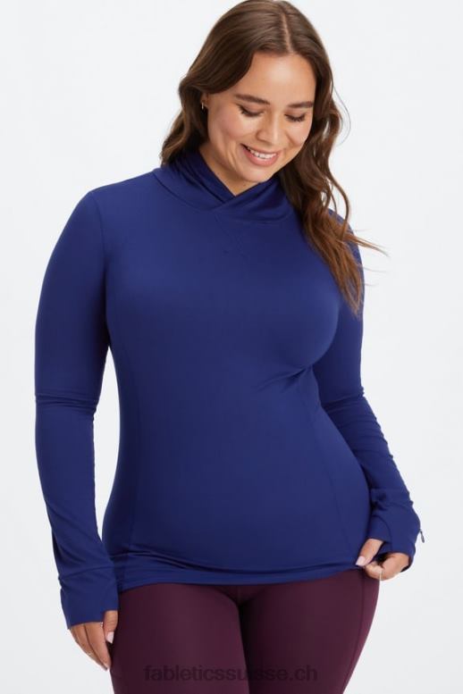 femmes sweat à capuche Phoenix Run B0B6R2467 marine Fabletics