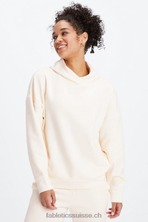 femmes sweat à capuche écologique B0B6R2515 avoine/pousses Fabletics