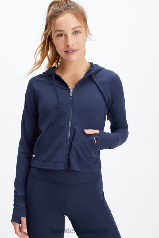 femmes sweat à capuche court Oasis B0B6R2447 abîme Fabletics