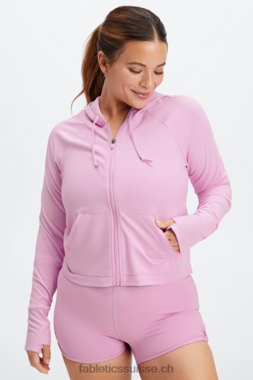 femmes sweat à capuche court Oasis B0B6R2450 lilas brumeux Fabletics