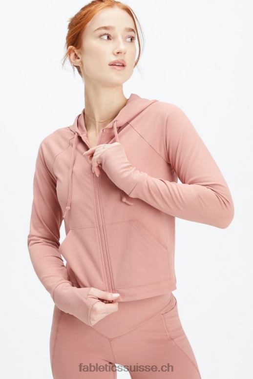 femmes sweat à capuche court Oasis B0B6R2451 canyon rose Fabletics