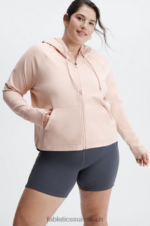 femmes sweat à capuche court Oasis B0B6R2453 sable Fabletics