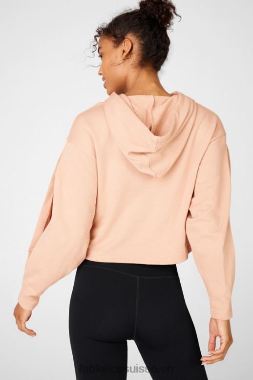 femmes sweat à capuche court audrey B0B6R2557 bronze clair/terre Fabletics