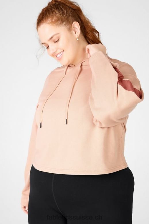 femmes sweat à capuche court audrey B0B6R2558 bronze clair/terre Fabletics