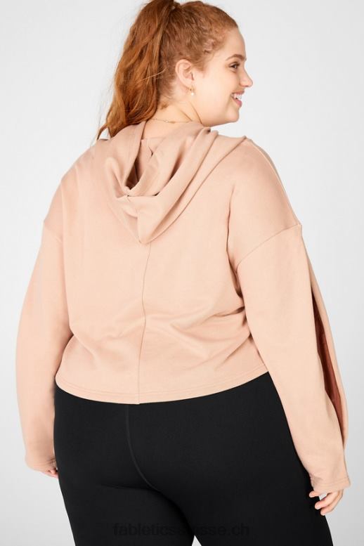 femmes sweat à capuche court audrey B0B6R2558 bronze clair/terre Fabletics