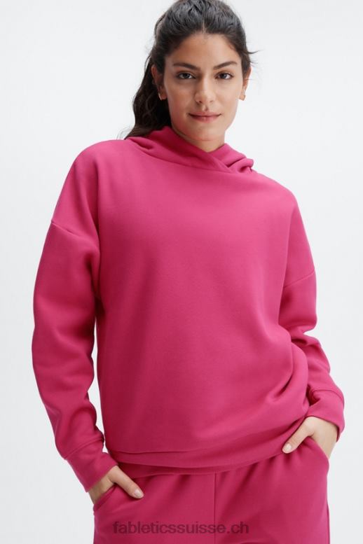 femmes sweat à capuche eco go-to pocket B0B6R2513 fuchsia foncé Fabletics