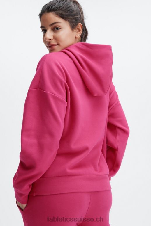 femmes sweat à capuche eco go-to pocket B0B6R2513 fuchsia foncé Fabletics