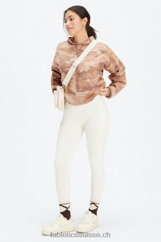 femmes sweat à capuche en polaire pour toujours B0B6R2490 teddy large camo/latte Fabletics