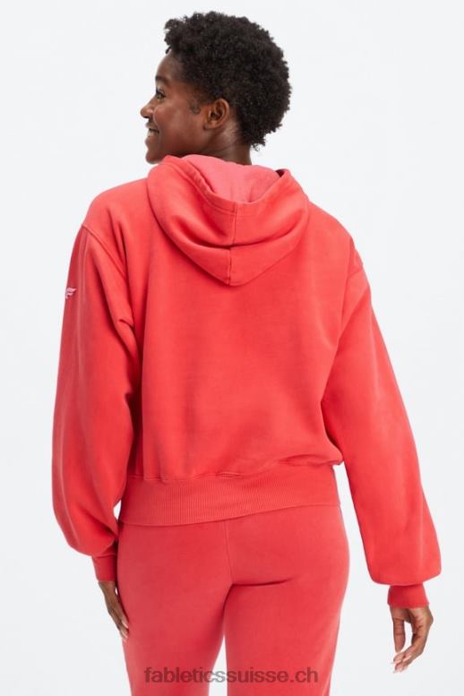 femmes sweat à capuche en polaire pour toujours B0B6R2492 merisier électrique lavé/blanc Fabletics