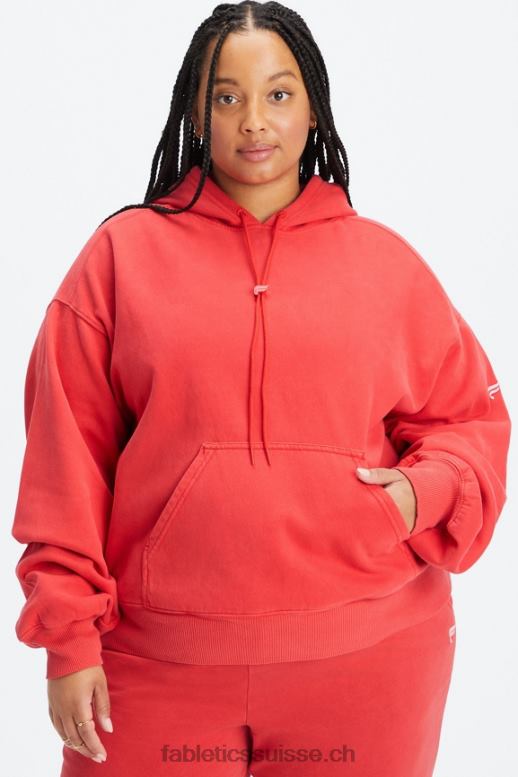 femmes sweat à capuche en polaire pour toujours B0B6R2493 merisier électrique lavé/blanc Fabletics