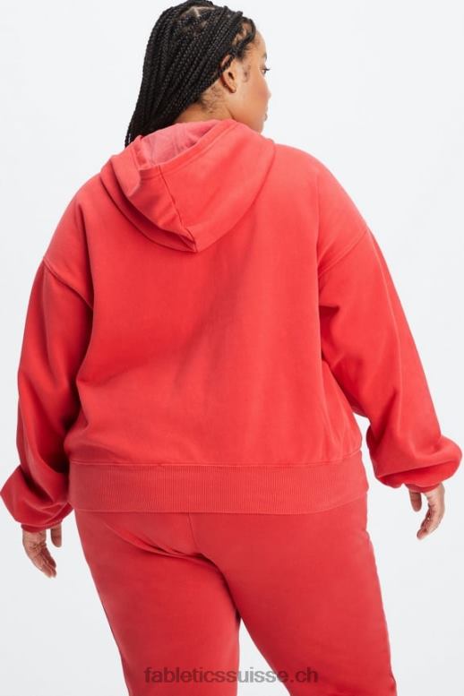 femmes sweat à capuche en polaire pour toujours B0B6R2493 merisier électrique lavé/blanc Fabletics