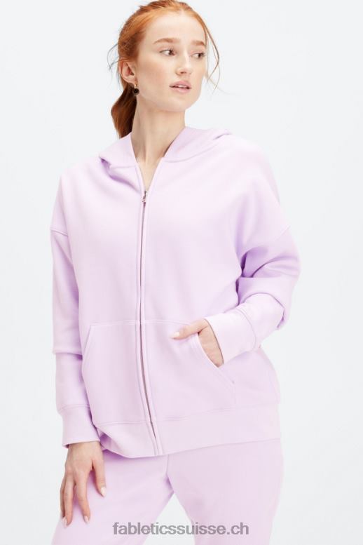 femmes sweat à capuche entièrement zippé B0B6R2661 iris brumeux Fabletics