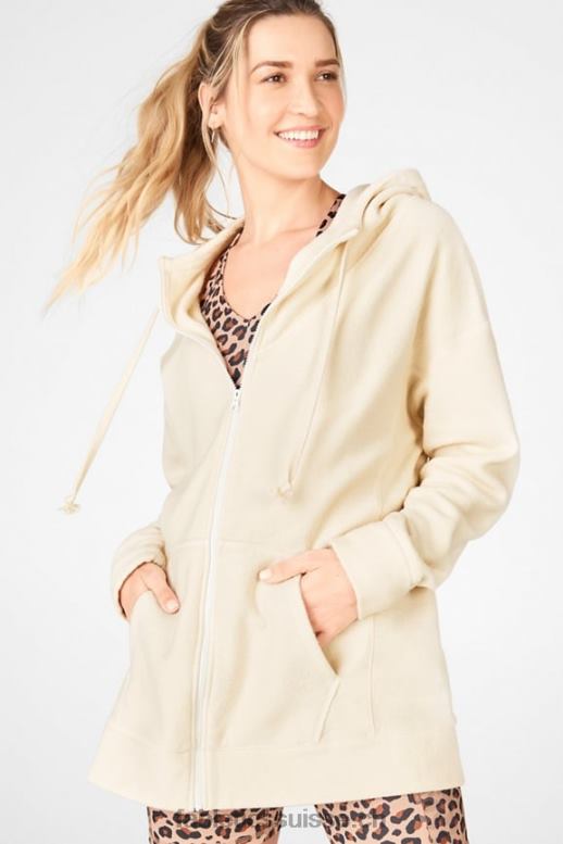 femmes sweat à capuche oversize écoresponsable B0B6R2700 avoine Fabletics
