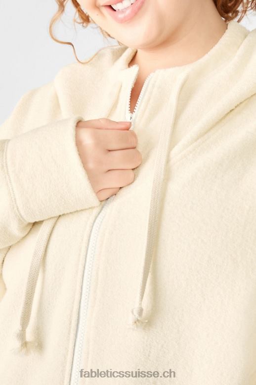 femmes sweat à capuche oversize écoresponsable B0B6R2701 avoine Fabletics