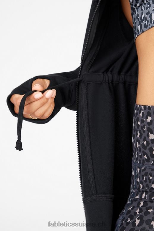 femmes sweat à capuche oversize leah B0B6R2559 noir Fabletics