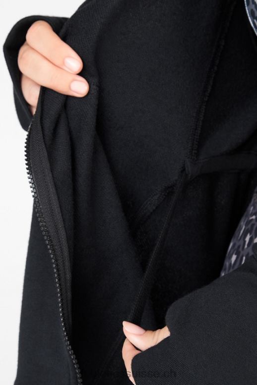 femmes sweat à capuche oversize leah B0B6R2560 noir Fabletics