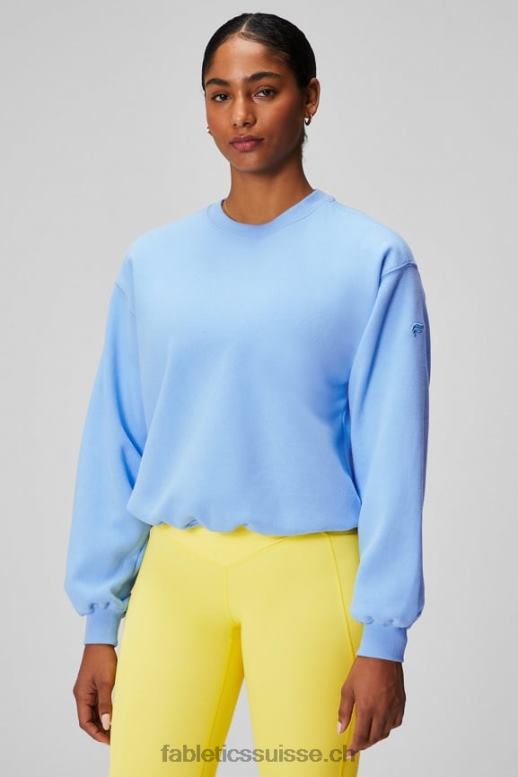 femmes sweat à col ras du cou en molleton forever B0B6R2454 jacinthe des bois/fleur bleue Fabletics