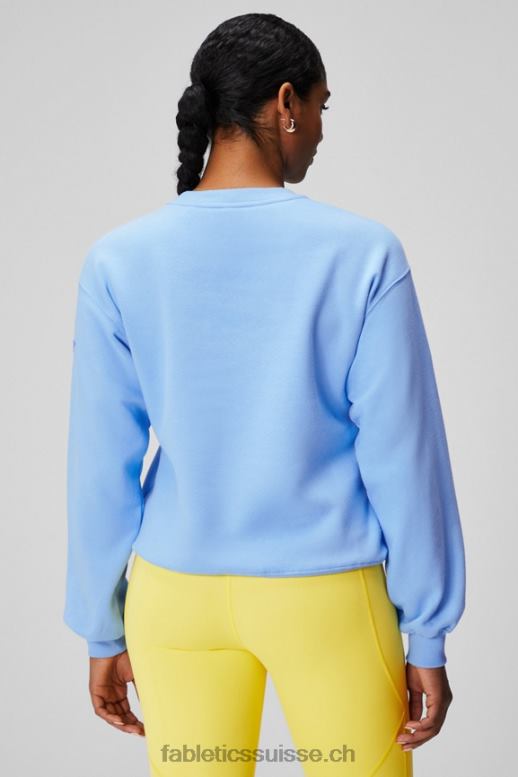 femmes sweat à col ras du cou en molleton forever B0B6R2454 jacinthe des bois/fleur bleue Fabletics