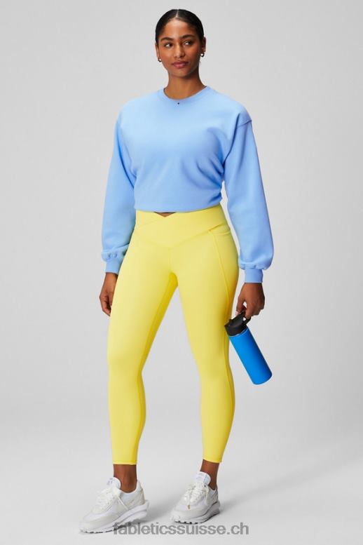 femmes sweat à col ras du cou en molleton forever B0B6R2454 jacinthe des bois/fleur bleue Fabletics