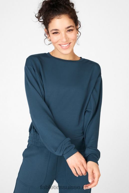 femmes sweat à manches dolman julie B0B6R2715 nova bleue Fabletics
