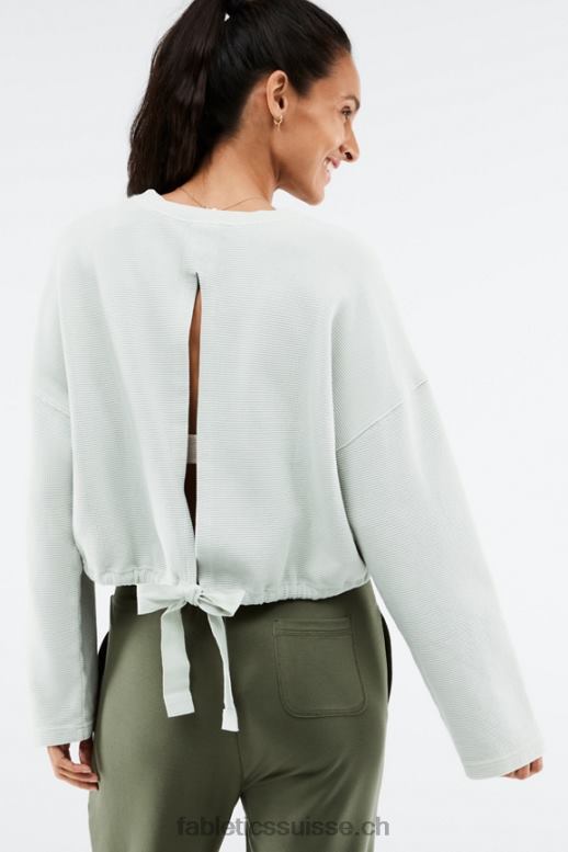 femmes sweat noué au dos anna B0B6R2710 sarcelle poussiéreuse Fabletics