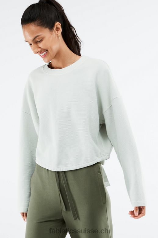 femmes sweat noué au dos anna B0B6R2710 sarcelle poussiéreuse Fabletics