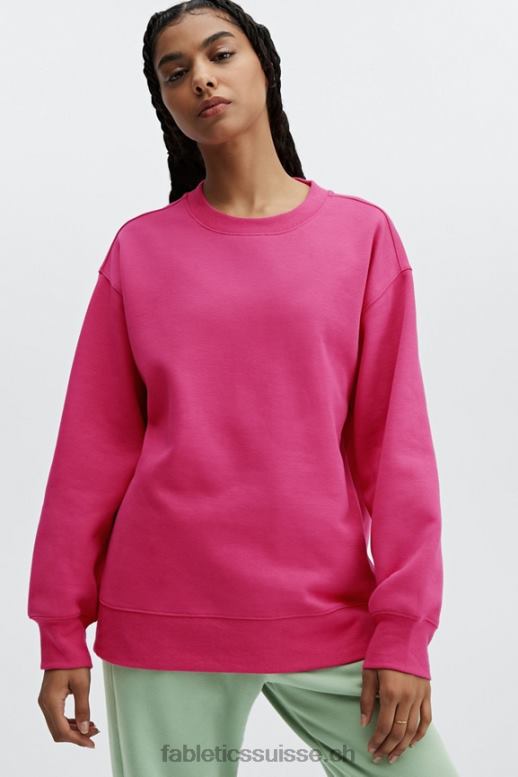 femmes sweat ras du cou écologique B0B6R2475 fuchsia foncé Fabletics