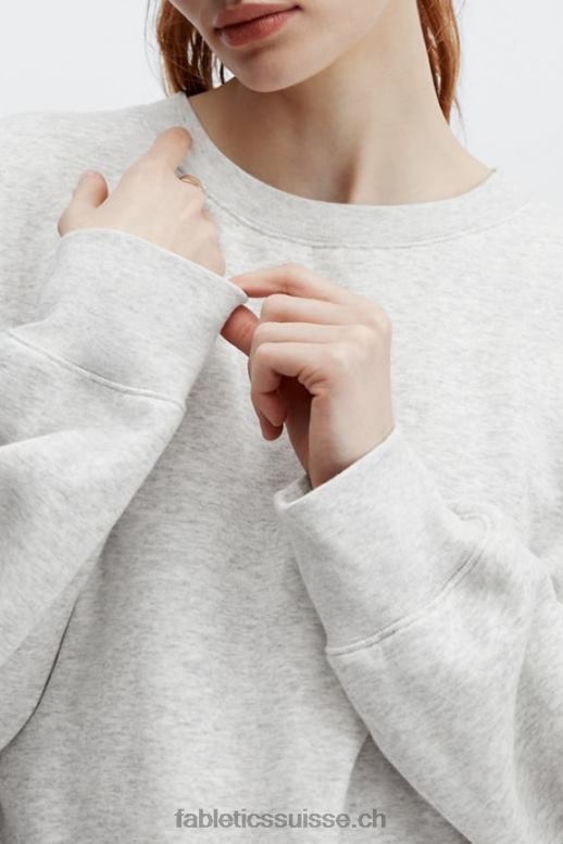 femmes sweat ras du cou écologique B0B6R2478 gris clair chiné Fabletics