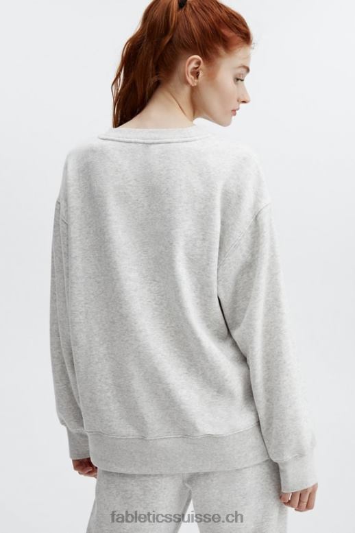 femmes sweat ras du cou écologique B0B6R2478 gris clair chiné Fabletics