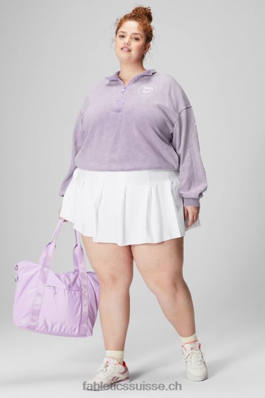 femmes sweat-shirt demi-zip léger en éponge B0B6R2441 cosmo/graphique violet Fabletics