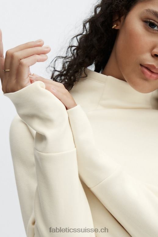 femmes tunique col cheminée zaylee B0B6R2501 blanc chaud Fabletics