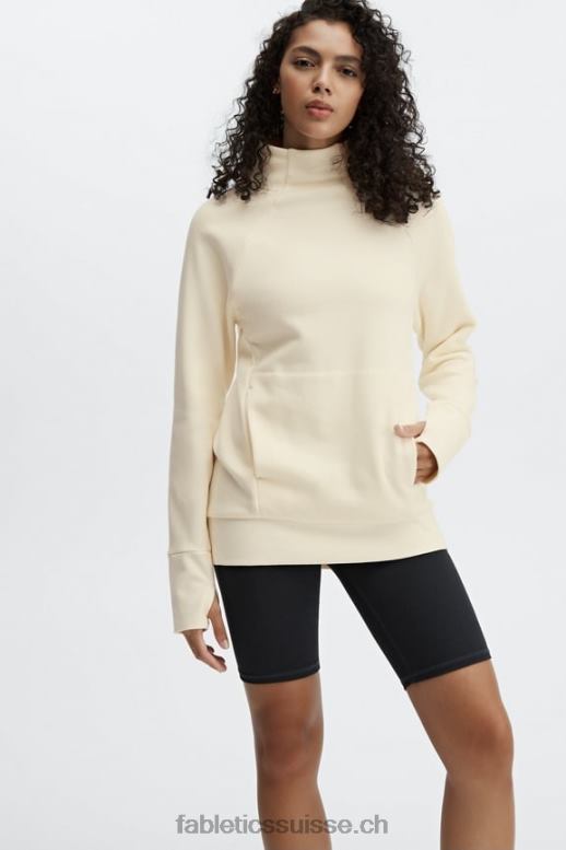 femmes tunique col cheminée zaylee B0B6R2501 blanc chaud Fabletics